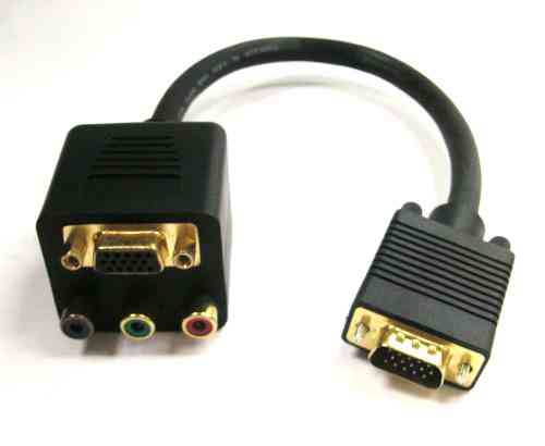 VGA M to VGA F + RGB F Short Cable